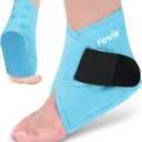 REVIX Ankle Ice Pack Wrap for Plantar Fasciitis & Foot Pain Relief, Reusable Gel Cold Compress Wrap for Feet Swelling, Achilles Tendonitis, and Sprained Ankles Recovery