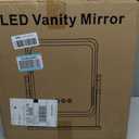 Vanity Mirror with Lights, Height-Adjustable & 360 Rotation, 1/10X Magnification, Three Color Lighting Modes, Makeup Mirror Smart Touch Control, Large Vanity Desk Mirror (17.5in,White)