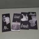 Chinco 4 Pcs Women Funny Wall Art Bathroom Decor 9.84 x 3.94 x 0.2 Inch Glam Bathroom Wall Decor Modern Women Funny Bath Wood Hanging Decoration for Home (Black, White)