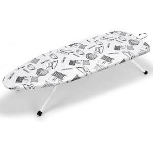 Duwee 13"x36"Table top Ironing Board with Thicken Felt Padding, Heat Resistant Cover, Stainless Steel Hook, Extra Long Ironing Area