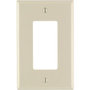 Leviton 1-Gang 1-Decora Midway Nylon Wallplate (10 Pack), PJ26-TM, Light Almond