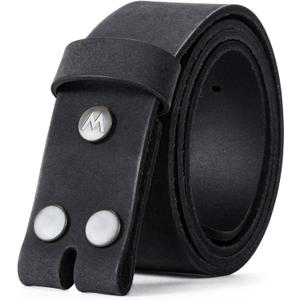 Wrangler Men's Leather Belt without Buckle, 38mm Casual Wait Belt Strap for Jeans, Gift for Men (42 (waist 39-40), Black)