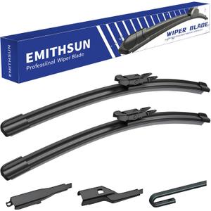 EMITHSUN 22-Inch Wiper Blades:2-Pack Windshield Wipers for Chevrolet Avalanche Silverado Suburban Tahoe-All-Season Beam Design-Exact Replacement for Chevrolet Cars