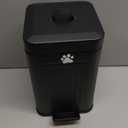 Dog Poop Trash Can Outside, 5L/1.3Gal Metal Dog Waste Trash Can with Lid, Foot Pedal, Pet Waste Container with 40 Bags, Poop Bucket with Lid Soft Close for Pet, Black