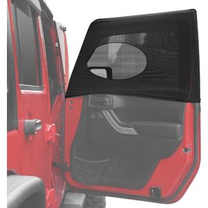 Car Window Screens for Camping, Blackout Shades for Car Side Windows,Jeep Window Covers Fit for Jeep Wrangler, Jeep Cherokee, Compass, Grand Cherokee, Liberty, Renegade, Rubicon, Gladiator JT (Front)