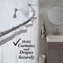 Bath Bliss Curved Shower Rod | Adjustable 44"-78" Inch | Bathroom Shower Curtain and Liner Rod | 33% More Space | Wall Mounted | Easy Installation | Aluminum