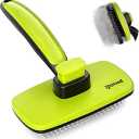 Pecute Self-Cleaning Slicker Brush for Dogs, Cats, Lightweight Dog Brush for Shedding Massaging Grooming, Cat Brush Gently Removes Loose Fur Undercoat for Dogs Cats Rabbits of All Hair Types L