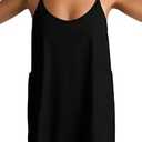 EVOCRCO One Piece Swimdress Swimsuit for Women Two-in-One V Neck Swim Dresses Bathing Suit with Two Pocket Built in Shapewear Black XXL