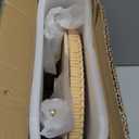 Verssure Drink Table,21" H Rattan Small Side Table with Solid Wood Leg Stand, Boho Accent Cocktail Tables for Small Spaces,Round End Table for Living Room,Bedroom and Corners