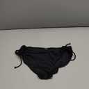 Colloyes Women's Drawstring Bikini Bottoms Full Coverage Low Waisted Swim Bottom (Medium, Black)