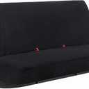 Leader Accessories Front Solid Bench Seat Cover Universal Fits Ford, Chevrolet, Dodge, and Full Size Pickup Trucks Black