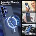 MATEPROX Magnetic Compatible with Samsung Galaxy S25 Ultra Case, Stylish Slim Translucent Matte Protective Cases with Screen Protector for S 25 Ultra 6.9'' 2025-Blue