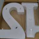 Pooqla Decorative LED Light Up Number Letters, White Plastic Marquee Lights Sign for 12th Birthday Party Wedding Decor, Battery Operated (12)