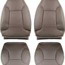Leather Seat Cover Replacement for Ford with 1992 1993 1994 19951996 Bronco, Driver/Passenger Side Bottom/Back Seat Cover in Tan, Restore Your Seats Using Durable Materials Upgrade Your Ride