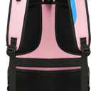 DUSLANG 17 Inch Laptop Backpack for Travel Water Resistant College Backpack for Women Laptop Bag with USB Charging Port and Clear Toiletry Bag Work Backpack,Pink A