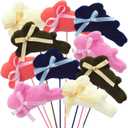 10 Pcs 6.5 ft Easter Bunny Picks Decorations Foam Running Rabbits Artificial Colorful Spring Decorative Sticks for Vase Tree Home Window Lawn Fireplace Holiday Party Easter Decor Gift