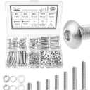 Mr. Pen- Nuts and Bolts Assortment Kit, 228 pcs, Stainless Steel, M5 Screws (7 Sizes 8-30mm)Button Head Socket Cap Screws Assorted Nuts and Bolts Nut Bolt and Washer Assortment Bolt and Nut Assortment