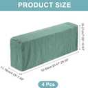 uxcell 4 Pcs Stretch Armrest Covers, Polyester Couch Armchair Cover Water Resistant Plaid Chair Arm Rest Slipcovers for Sofa Recliner, Green