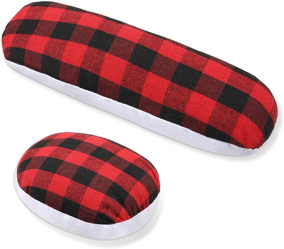 2Pack Tailors Ham and Seam Roll Set, Premium Tailor Ham Pressing Tool for Ironing, Sawdust Solid Sewing Hams for Sleeve, Collar, Curved Seam