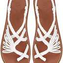 Capana Woven Women's Flat Sandals - Strappy Braided Sandals, Beach Sandals for Women Dressy Summer, Rope Bohemian Sandals, Spring Casual Womens Shoes, Comfy Boho Flats for Teen Girls – Banyan 12