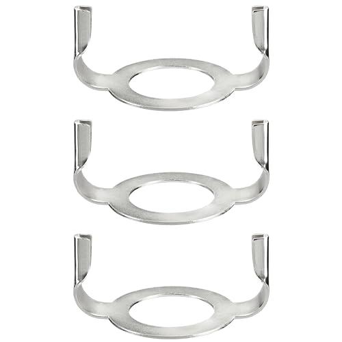 Aspen Creative 21323-33, Slip Uno Adapter Harp Converter Lamp Shade, Uno Euro Fitter 36mm, Nickel Plated/3 Pack