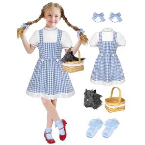 Amazon.com: Angelaicos Girls Blue Plaid Costume Accessories for Halloween Role Play Outfits (X-Large) : Clothing, Shoes & Jewelry
