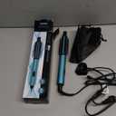 Farery Mini Thermal Brush, Curling Iron 3/4 Inch, Heated Round Brush for Volumizing and Small Curls, Travel Size Hot Brush for Short & Thin Hair, Dual Voltage, One Heat 392F, Touch-ups, Blue