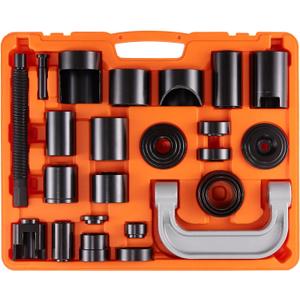 VEVOR Ball Joint Press Kit, 25 pcsTool Kit, C-Press Ball Joint Remove and Install Tools, for Most 2WD and 4WD Cars, Heavy Duty Ball Joint Repair Kit for Automotive Repairing VEVOR Ball Joint Press Kit, 25 pcsTool Kit, C-Press Ball Joint Remove and Install Tools, for Most 2WD and 4WD Cars, Heavy Duty Ball Joint Repair Kit for Automotive Repairing