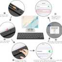 OMOTON Bluetooth Keyboard Compatible with iPad A16 11th 10th Generation, iPad 10.2 (9th/8th/7th), iPad Pro 13/12.9/11 inch, iPad Air/Mini and More iOS Devices, Graphite Black & Gray
