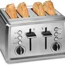 Hamilton Beach 4 Slice Toaster with Extra-Wide Slots, Bagel Setting, Toast Boost, Slide-Out Crumb Tray, Auto-Shutoff & Cancel Button, Stainless Steel (24798)