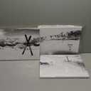 Biuteawal 3 Piece Ski Canvas Wall Art Black White Ski Lift Pictures Snowboards at Sunshine Painting Snowy Winter Mountain Landscape Photo Artwork Home Living Room Bedroom Decor Framed Ready to Hang