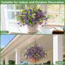 Artificial Flowers for Outdoors, 12 Bundles Multicolor Silk Fake Flower with Ferns for Spring Summer Decoration, UV Resistant Artificial Outdoor Faux Plants for Home Planter Porch Patio Yard Decor