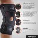 Shock Doctor Knee Brace, Compression Knee Brace for Men & Women, Hinged Knee Brace with Side Stabilizers, Maximum Support, Adjustable Dual Hinges, Knee Braces and Knee Support, Size: 3X-Large