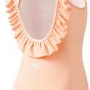 Angel season Girls Swimsuits One Piece Swimsuit Girls U-Back Teens Bathing Suits Swim Team Swimwear Fashionable Cute Summer Holiday Quick Dry for Beach Sport, Size 11-12, Orange