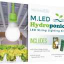 Miracle LED Hydroponics LED Indoor Grow Light Kit - Includes 1 Absolute Daylight Plus Full 150W Replacement Grow Light Bulbs & 1 Single-Socket Corded Fixture with SproutMatic Timer (6-Pack)