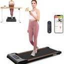 Walking Pad Under Desk Treadmill, 2.5HP Quiet Brushless Small Treadmill for Home and Office, Compact Portable Walking pad with Remote & App Control for Walking and Jogging
