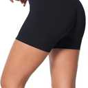 Sunzel Women's Seamless Scrunch Butt Biker Shorts High Waisted Booty Lifting Workout Yoga Gym Shorts with Tummy Control (Black, XL)