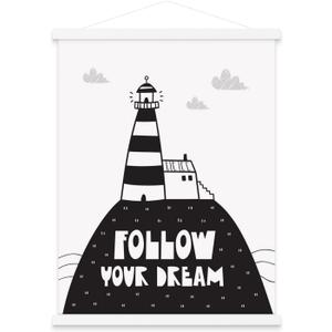 27x40 27x41 27x20 Poster Frame, Magnetic Light Wood Wooden Frame Frames Hanger for Photo Picture Canvas Artwork Wall Hanging (1 Pack, 27", White)