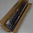 Thestoa 5/8" Diameter Splicing Curtain Rods 2 pack for Windows 30 or 46 inch, Black Curtain Rods for Bedroom, Living Room, Farmhouse, Outdoor etc.