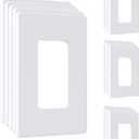 Outlet Cover, Screwless Decorator Wall Plate, Light switch Power Plug Cover, 1-Gang Standard Size, White, 20 Pack,UL listed