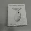 Neck Face Massager Face Sculpting Tool 3 Colour Modes and Vibration for Facial Massager for Double Chin (White)