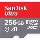Sandisk Ultra Plus 256GB MicroSDXC UHS-I Card with Adapter 130MB/s Class 10 XC1 V10