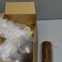 MATANA 100 Plastic Wine Glasses, Gold Glitter 6oz - Gold Wine Glasses Wine Cups - Elegant, Sturdy & Reusable Plastic Goblets for Cocktail Parties, Wine Tasting, Weddings, Bridal Shower