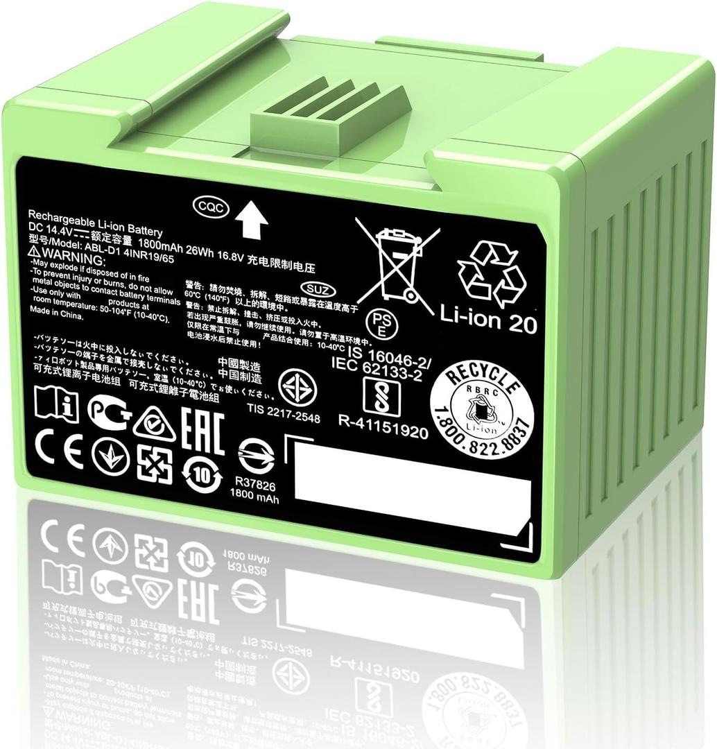 ABL-D1 Battery for iRobot Roomba i7 i7+ j7 j7+ j9 7158 7550 e5 e6 and i3 i3+ i4 i4+ i8 i8+ Replacement Lithium Ion Battery for Roomba i and e and j Series (Not Compatible with Roomba Combo Series)