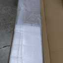 32x84 Inch White Sliding Barn Door Slab with 5.5ft Hardware Kit Included, 5-Panel, MDF Wood Panel Covered with Water-Proof Scratch-Proof PVC Surface, Simple DIY Assembly