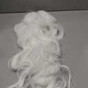 RightOn 22 Inches White Wig Long Straight White Hair for Cosplay Costume Party with Hairnet