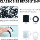 Fuse Beads, 2500 Black and 2500 White Melty Beads, Compatible with Perler and Hama, 2 Pack