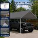 10x20 Carport Canopy Replacement Cover, Heavy Duty Waterproof Garage Tarp