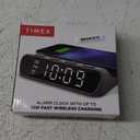 Timex Alarm Clock with Wireless Charger for iPhone, Android, and AirPods - Black (TW14B)