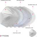 Vitacore CAN95e Disposable White Earloop Mask | 5-Ply Protection | Premium Skin-Friendly Materials | Comfortable Fit (White)